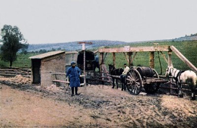 A French water supply station, Verdun, 1916 by Jules Gervais Courtellemont